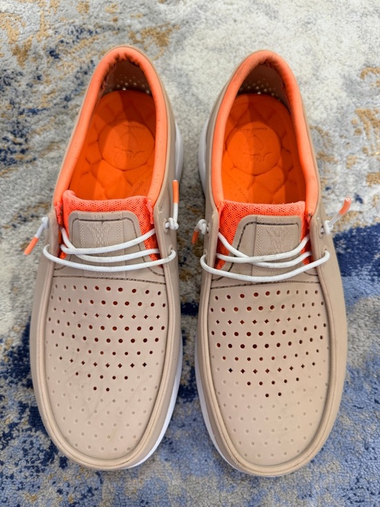 Reef Shoes - Reef Women's Tan Perforated Slip-On Loafers with Bright Orange Lining